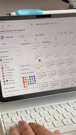 Steal my spring Google Calendar organization system 📅🌷