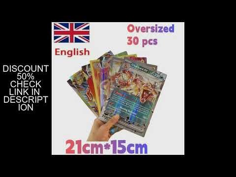 2024 Oversized Pokemon Cards 30Pcs Jumbo Letters Card Vmax Vstar GX Arceus Pikachu Charizard Super S