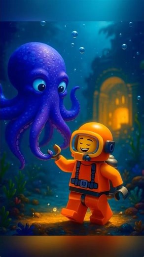 LEGO Animal Adventures! 🐯 Tiger's Jungle Race & Deep Sea Octopus! 🐙 #lego #legoshorts