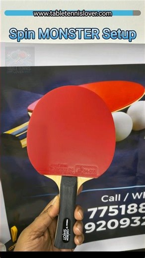 Tibhar Carbon Shot Ready Bat Power Spin Control Combo