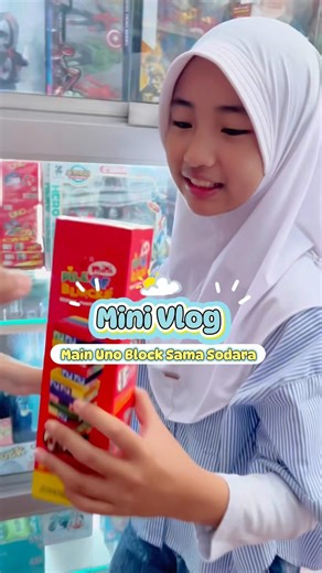 DAILY VLOG NOURA MAIN GAME UNO BLOCK SAMA SODARA #game