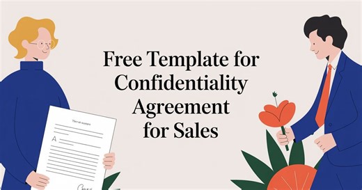 Free template for confidentiality agreement for Sales