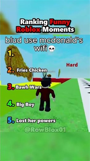 Ranking Funniest ROBLOX Moments EVER #roblox #shorts #funny