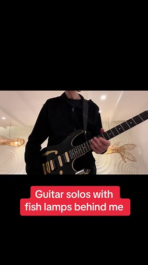 Ibanez PGM50 with DiMarzio Air Classic pickups. And fish lamps. #paulgilbert #guitarsolo #ibanez #dimarzio #fishlamp #bangkok