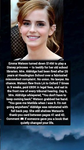 Emma Watson Chose Loyalty Over $14 Million | The Librarian Who Changed Her Life ❤️