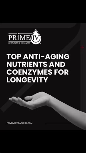Discover nutrients made to support longevity! We offer therapeutic doses via IV for immediate bio-availability for the body to use. Unlike oral supplements that must be digested and go through the gastric process where most nutrients are broken down and lost while fillers just aggravate the intestinal lining of the gut. Let our team of licensed professional educate and quote you to be the best version of yourself. Aging doesn’t have to look like aging! | Prime IV Hydration & Wellness