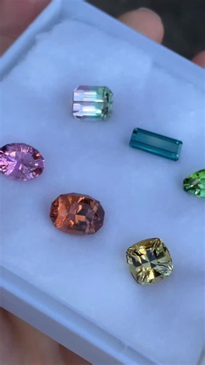 14K views · 188 reactions | October borns, it’s time for tourmaline! Have you discovered tourmaline yet? From pink to green to golden yellow and those incredible bi-color beauties! Tourmaline proves that one birthstone can have every personality. Which is your favorite?  #gems #tourmaline #beautiful #october #lapidary #nature #cool #fyp | Moriarty's Gem Art | Facebook