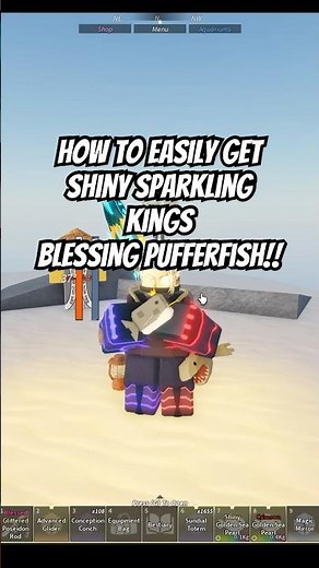 HOW TO GET SHINY SPARKLING KINGS BLESSING PUFFERFISH EFFICIENTLY!! #fisch#roblox#marriageproposals