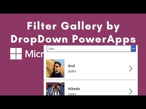Filter Gallery by DropDown PowerApps | PowerApps Gallery Filter | Gallery Filter using Dropdown