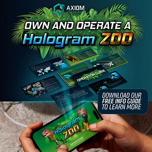 Want to operate your own Hologram Zoo with animals made of laser light? Hologram Zoo is expanding across Europe, with open opportunities in Germany, France, UK, Spain, and Greece. ✔️ No franchise rules ✔️ Only 2–3 staff needed ✔️ Laser-powered animal adventures 📩 Submit the form and get our free Info Guide instantly via email. | Axiom Holographics