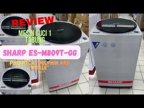 Review of the Sharp ES-M809T-GG New Megamouth automatic top loading washing machine #review #sharp
