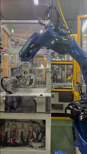 ✨ Precision in Motion: Yaskawa GP12 Powers Automated Workpiece Handling！