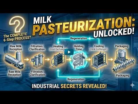 Industrial Milk Processing Explained: The 6-Step Flowchart | Why Raw Milk is Dangerous