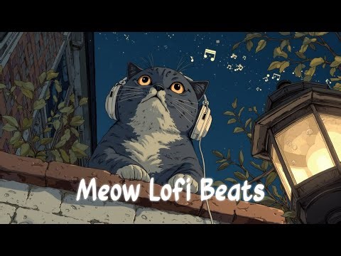 Night Lofi Chill Cat Music ~ Cozy Study Beats & Relaxing Sleep Vibes