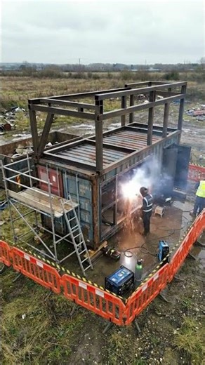 Turning an Old Container into a Gazebo! (Timelapse) 🏗️🌿