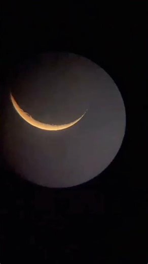 Beautiful Crescent moon 🌙#shorts#astrophotography#crescentmoon