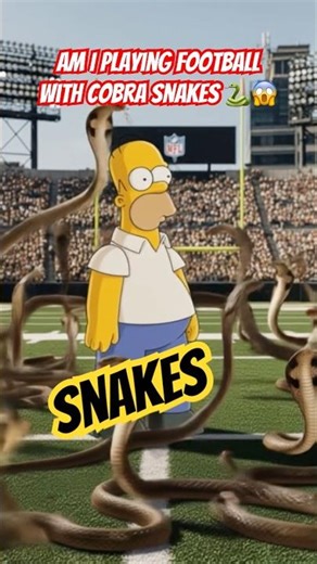 Homer Simpson Meets NFL: Snake Interrupts Football Game! 😂🏈 #TheSimpsons #NFLComedy