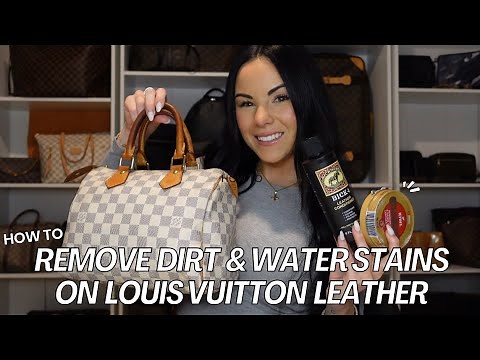 How to Clean Louis Vuitton Leather | Step by Step Remove Water Spot Louis Vuitton Bag | Saddle Soap