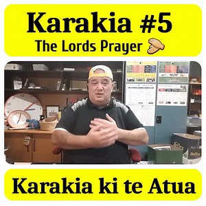 Karakia #5 The Lords Prayer Karakia ki te Atua👏 - E tö mātou matua i te rangi, - kia whakatapua töu ingoa, - kia tae mai töu rangatiratanga, - kia whakaritea töu hiahia ki runga i te whenua, kia pērā anö ki tö te rangi. - hömai ki a mātou anāianei he taro mö mātou mö tēnei rā. - murua ö mātou hara me mātou e muru i ngā hara o te hunga, e hara ana ki a mātou. - kaua mātou e tuku kia whakawaia, engari, whakaorangia mātou i te kino - nöu hoki te rangatiratanga, te kaha me te koröria, - mö āke, ake