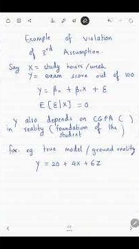 Linear Regression Assumption 3 : Exogeneity #datascience #machinelearning #regressionanalysis
