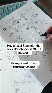 Quick reminder not every page needs to be a masterpiece 🙂‍↕️ #sketchbook
