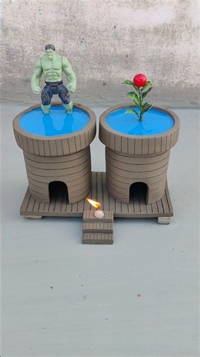 destroying a beautiful miniature clay house 😱#shorts