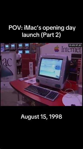 iMac release day, 1998 nostalgia #nostalgia #90s #90nostalgia #imac #apple