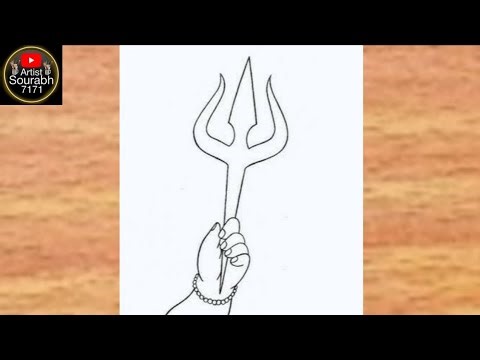 Mahadev Drawing with Trishul | Easy Drawing | God Markar Drawing for Beginners || Day 4-365 #viral 