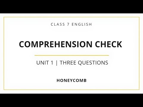 Class 7 English | THREE QUESTIONS| comprehension Check | #20fivestudyhub