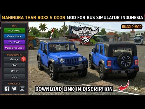 Mahindra Thar Roxx 5 Door 2024 Mod For Bussid | Bus Simulator Indonesia | Free Download | BUSSID