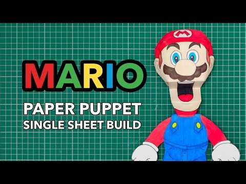 How to make a Mario Puppet - Single sheet of paper build