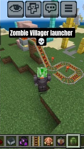zombie Villager launcher 💀#minecraft #shorts