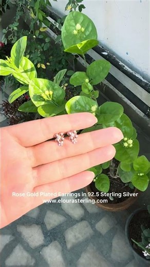 Rose Gold studs in 92.5 Sterling Silver for women ✨💖#instagram