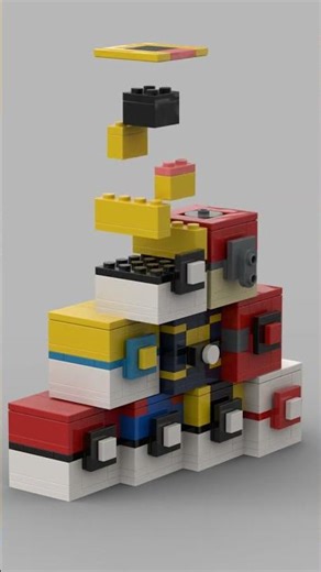 Mini Pokeball Tower #LEGO #MOC #PokemonDay #afol