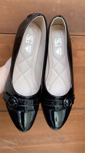 Elegant 2-Inch Black School Shoes for Couples