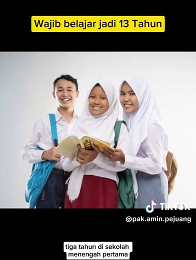 Wajib belajar akan ditingkatkan menjadi 13 tahun #belajar #wajibbelajar #pendidikan #pendidikanindonesia #mendikdasmen #mendikbudristek #guru #sekolah