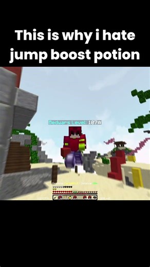 Jump Boost be like #minecraft #bedwars #shorts