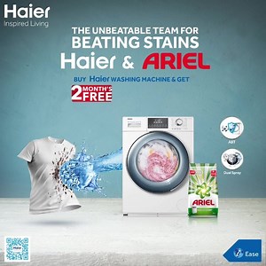 553 reactions · 18 shares | Haier and Ariel’s Machine Expert detergent make the perfect combination. Buy any Haier front load washing machine and get 2 months of Ariel Machine Expert for free! #Haier #HaierWashingMachines | Haier | Facebook