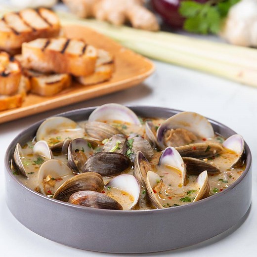 Don't let making clams intimidate you! This recipe is as delicious as it is easy! Recipe: https://tasty.co/recipe/coconut-broth-clams | Tasty