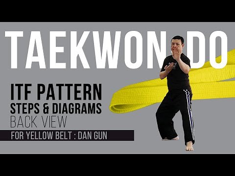 ITF Taekwon-Do Pattern - Kup 8 Dan Gun (Back Facing)