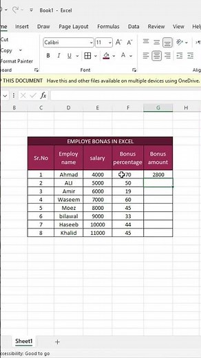 How to Calculate Employee Bonus in Excel