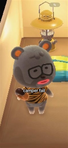 Experiencing Camper Fail in Animal Crossing: New Horizons