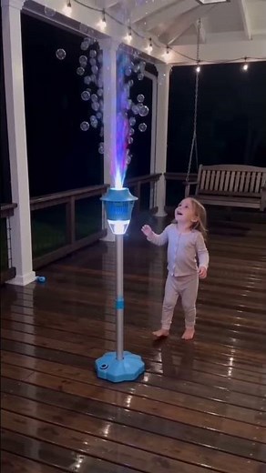 Adjustable Bubble Machine with Lights & Music