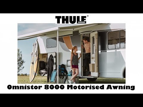 The Thule Omnistor 8000 caravan motor home awning (showing motorised version)