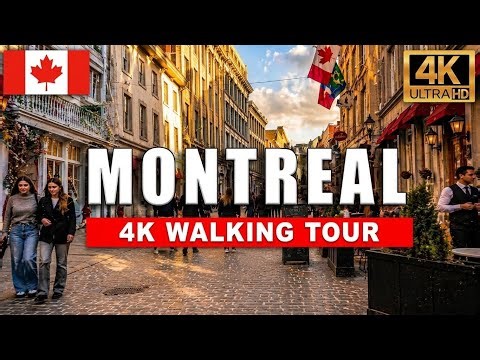 Montreal Canada Walking Tour 🇨🇦 | Old Montreal in Stunning 4K