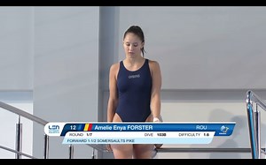 Beautiful girl diving