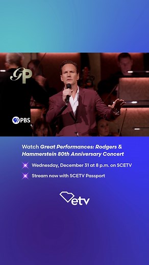 Ring in the new year with the music that defined generations. "Great Performances: Rodgers & Hammerstein's 80th Anniversary" explores the vast repertoire of musical theater pioneers in a star-studded concert performing from shows like "Carousel," "South Pacific," "The King and I" and "The Sound of Music." 📺 Watch New Year’s Eve at 8 p.m. on SCETV 💻 Or stream anytime—https://to.pbs.org/3KRg0oE | South Carolina ETV