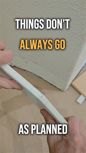 Evgenii Sysoev on Instagram: "Sometimes MDF baseboards don’t fit round walls on the first try. Usually, the second attempt fixes it. This time, I skipped the second try because we had a rubber baseboard ready. ✅ Measure and cut. ✅ Check fit on the wall before gluing. ✅ Glue carefully, double-check, then nail it in. 💡 Carpenter’s tip: use a 23-gauge nail gun for rubber baseboards so the nails don’t leave dents after painting. Measure twice, then install like a pro. Project from @deluxeflooring_ 