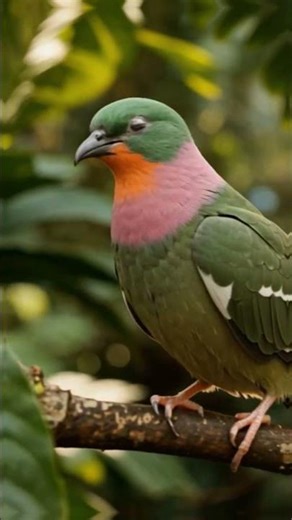 Is This Really a Pigeon? 😳 | Pink-Necked Green Pigeon (Treron vernans) #birdasmr #birdsong #birds