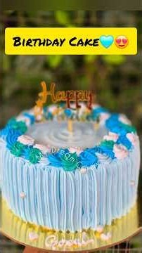 Beautiful and Trending Birthday Cake Decoration Idea🩵😍🌸|Cake Design🔥❤️ #cake #mydreamcakery #cakeart